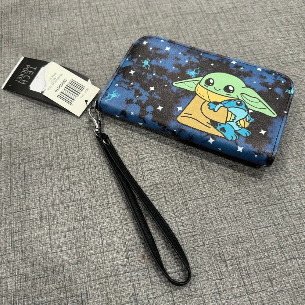 STAR WARS wallet TECH wristlet GROGU the Mandalorian baby yoga iPhone case phone